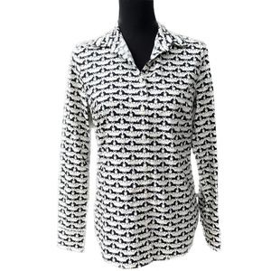 J. Crew Horses Print Oxford Shirt - NWOT - XS